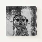 AnimalArtBW_Meerkat_002 ノートブック (裏面)