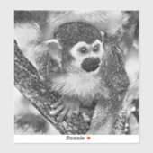 AnimalArtBW_Monkey_002 シール (シート)