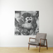 AnimalArtBW_Monkey_002 タペストリー (インサイチュ)