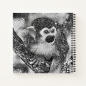 AnimalArtBW_Monkey_002 ノートブック (裏面)
