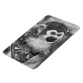 AnimalArtBW_Monkey_002 マグネット (左側)