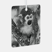 AnimalArtBW_Monkey_002 メタルオーナメント (正面右)