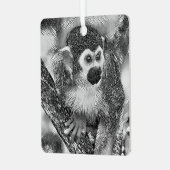 AnimalArtBW_Monkey_002 メタルオーナメント (正面左)