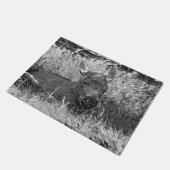 AnimalArtBW_Moose_001 ドアマット (アングル)