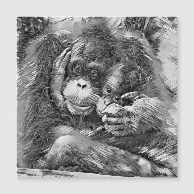 AnimalArtBW_OrangUtan_001 (正面)