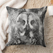 AnimalArtBW_Owl_001 クッション (ブランケット)