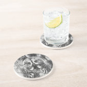 AnimalArtBW_Owl_001 コースター (側面)