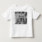 AnimalArtBW_Owl_001 トドラーTシャツ (正面)