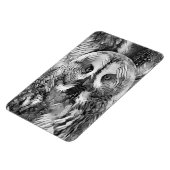 AnimalArtBW_Owl_001 マグネット (左側)