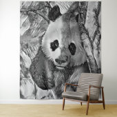 AnimalArtBW_Panda_002 タペストリー (インサイチュ)