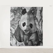 AnimalArtBW_Panda_002 タペストリー (正面)