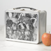 AnimalArtBW_RedPanda_001 メタルランチボックス (インサイチュ)