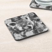 AnimalArtBW_RedPanda_003 コースター (左側)