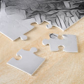 AnimalArtBW_RedPanda_003 ジグソーパズル (側面)