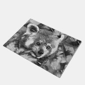 AnimalArtBW_RedPanda_003 ドアマット (アングル)