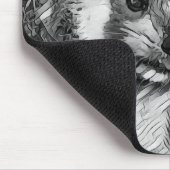 AnimalArtBW_RedPanda_003 マウスパッド (コーナー)