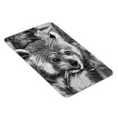 AnimalArtBW_RedPanda_003 マグネット (右側)