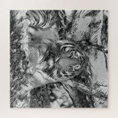 AnimalArtBW_Tiger_001 ジグソーパズル (横)