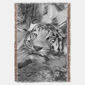 AnimalArtBW_Tiger_002 スローブランケット (正面縦)