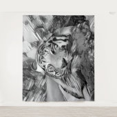 AnimalArtBW_Tiger_002 タペストリー (正面)