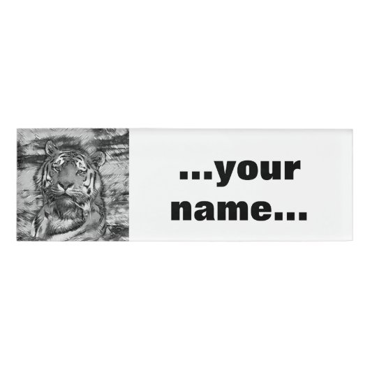 AnimalArtBW_Tiger_004 名札 (正面)