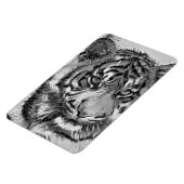 AnimalArtBW_Tiger_009 マグネット (左側)