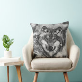 AnimalArtBW_Wolf_001 クッション (椅子)
