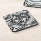 AnimalArtBW_Wolf_001 コースター (左側)