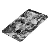 AnimalArtBW_Wolf_002 マグネット (左側)
