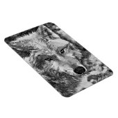 AnimalArtBW_Wolf_002 マグネット (右側)
