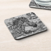 AnimalArtBW_Zebra_001 コースター (左側)