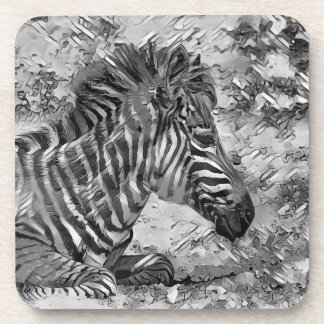 AnimalArtBW_Zebra_001 コースター