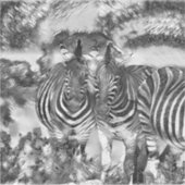 AnimalArtBW_Zebra_012 シール (正面)