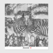 AnimalArtBW_Zebra_012 シール (シート)