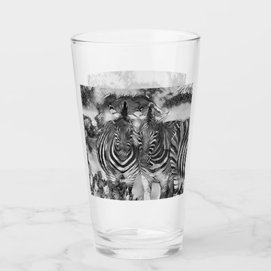AnimalArtBW_Zebra_012 タンブラーグラス (正面)