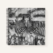 AnimalArtBW_Zebra_012 ノートブック (正面)