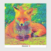 AnimalColor_キツネ_001 シール (シート)