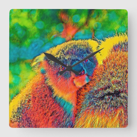 AnimalColor_コアラ_001 スクエア壁時計 (正面)