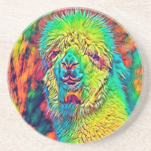 AnimalColor_Alpaca_005 コースター (正面)
