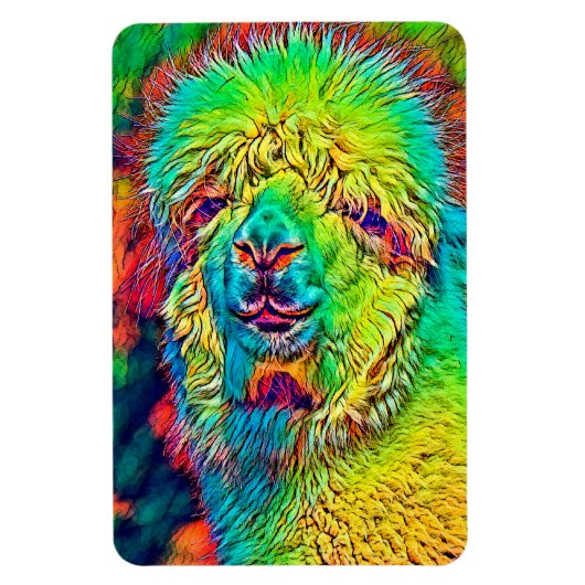 AnimalColor_Alpaca_005 マグネット (縦)