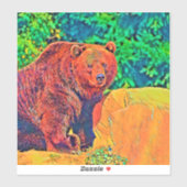 AnimalColor_Bear_001 シール (シート)