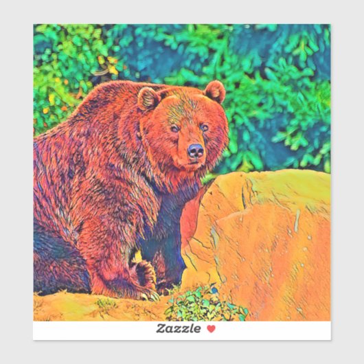AnimalColor_Bear_001 シール (シート)