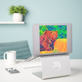 AnimalColor_Bear_001 シール (デスク上のノートパソコン)