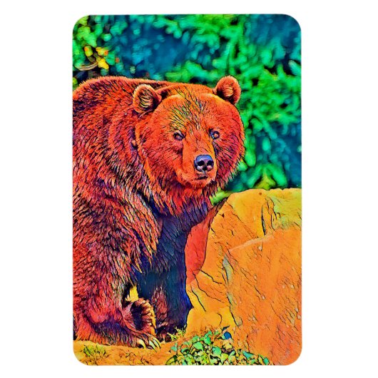 AnimalColor_Bear_001 マグネット (縦)
