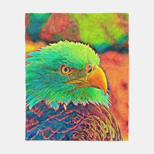 AnimalColor_Bird_008 フリースブランケット (正面)