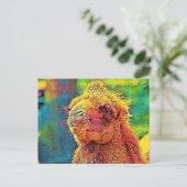 AnimalColor_Camel_07 ポストカード (スタンド正面)