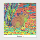 AnimalColor_Capybara_001 シール (シート)