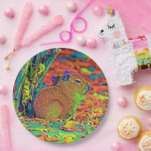 AnimalColor_Capybara_001 ペーパープレート (パーティー)