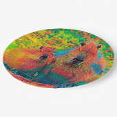 AnimalColor_Capybara_002 ペーパープレート (アングル)