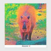 AnimalColor_Capybara_011 シール (シート)